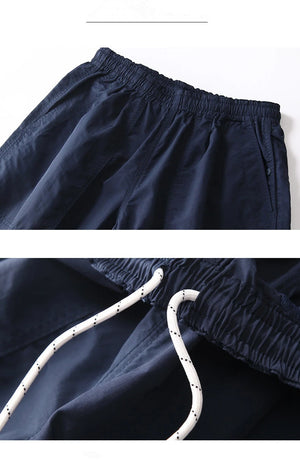 Straight Cut Nylon Loose Joggers , - Streetwear Pants - Slick Street