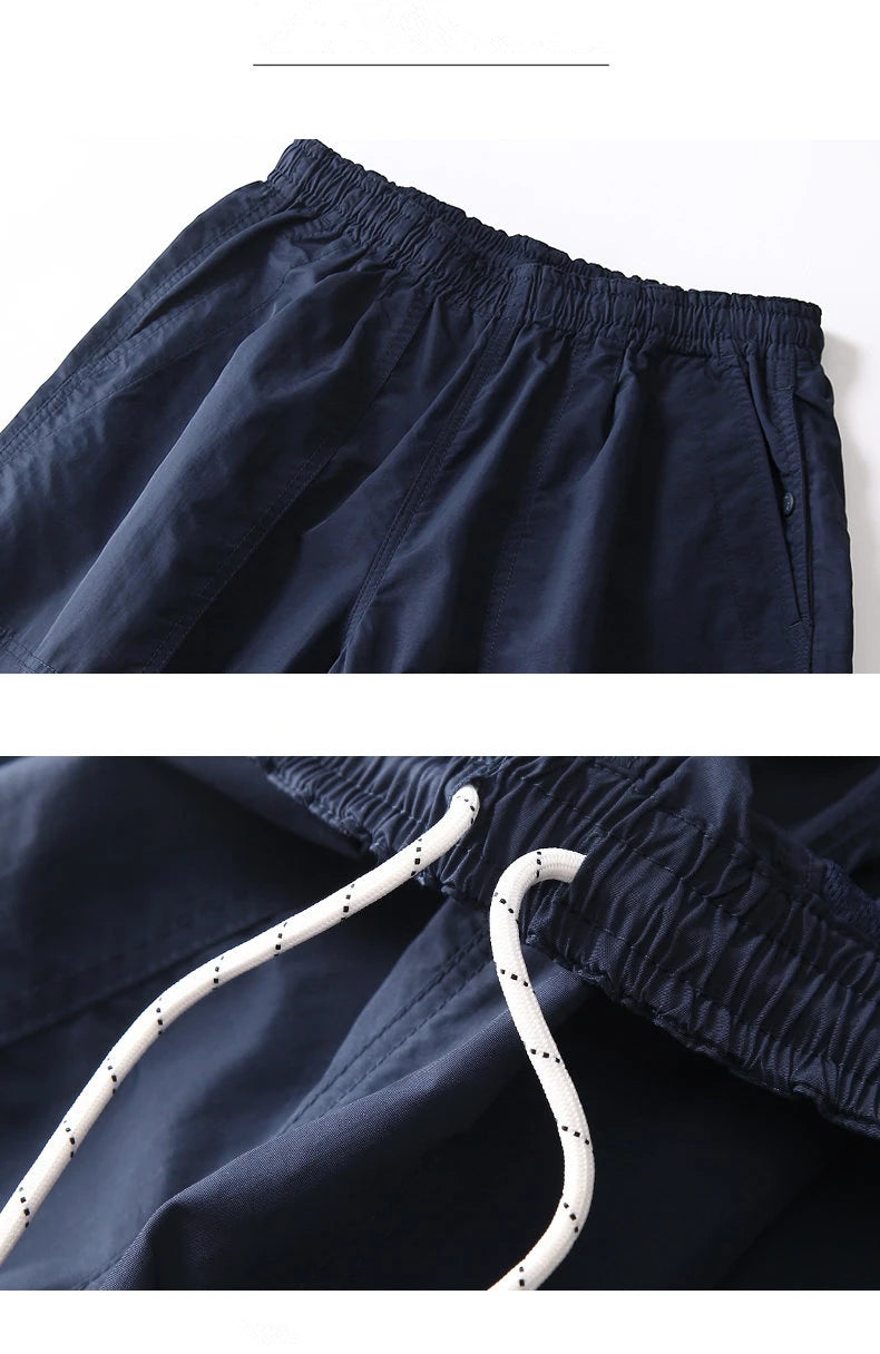 Straight Cut Nylon Loose Joggers , - Streetwear Pants - Slick Street