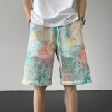 X-Color Tie-dye Mesh Shorts Blue, XS - Streetwear Shorts - Slick Street