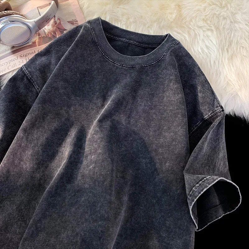 Gothic Washed Smoky Style T-Shirt Black, XS - Streetwear T-Shirts - Slick Street