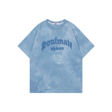 Soulmate Tie Die O-Neck Loose T-Shirt Blue, XS - Streetwear T-Shirts - Slick Street