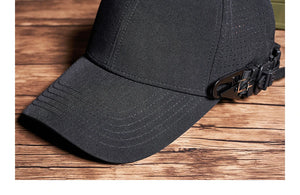 Plain Black Adjustable Cap , - Streetwear Cap - Slick Street