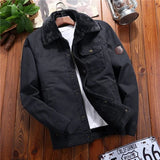 fur collar Bomber Button-up Jacket Dark Blue, XXS - Streetwear Jacket - Slick Street
