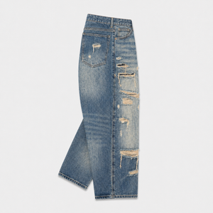 Indigo 26 Blue Distressed Jeans , - Streetwear Jeans - Slick Street