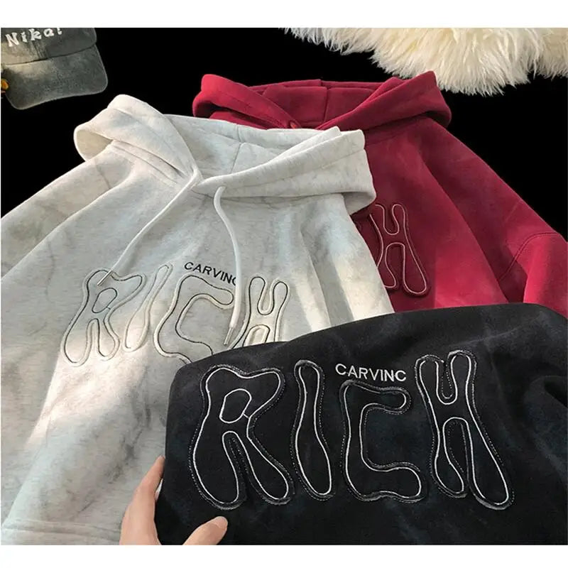 Carving Rich Smoky Color Hoodie , - Streetwear Hoodie - Slick Street