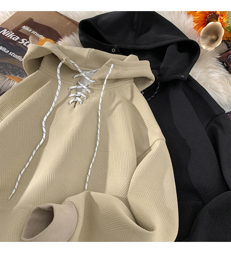 Plain Color Drawstring Style Hoodie , - Streetwear Hoodie - Slick Street