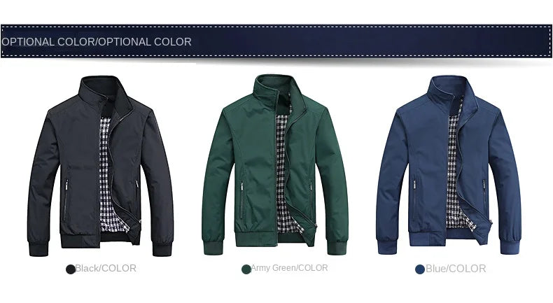 Plain Color Checkered Style Jacket , - Streetwear Jacket - Slick Street