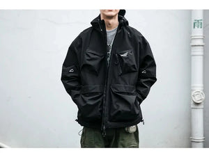 STFK Multi Pocket Zipper Cargo Hoodie ,  - Streetwear Hoodie - Slick Street