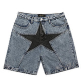 Five Star Shorts Blue, M - Streetwear Shorts - Slick Street