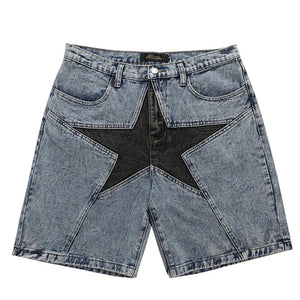 Five Star Shorts Blue, M - Streetwear Shorts - Slick Street