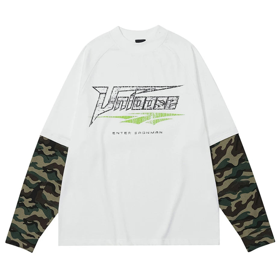 Enter Sandman Long Sleeve T-Shirt White, S - Streetwear T-Shirt - Slick Street
