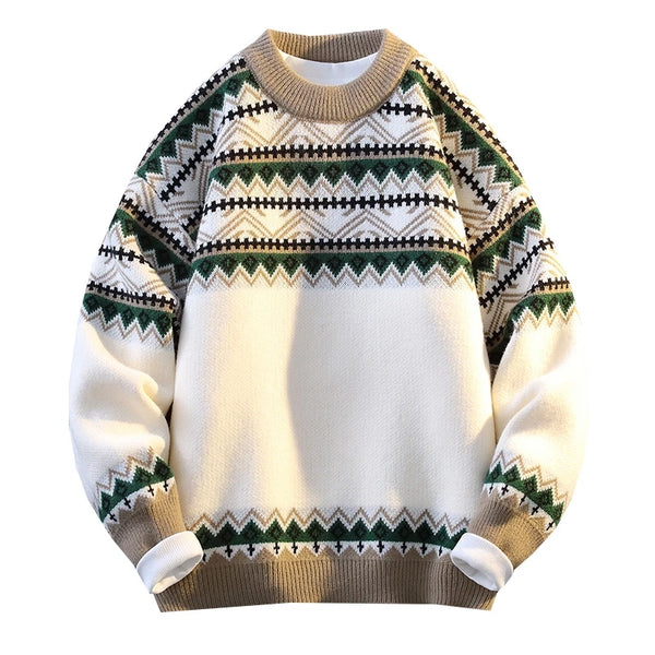 Native Art Knitwear O-Neck Sweater , - Streetwear Sweater - Slick Street