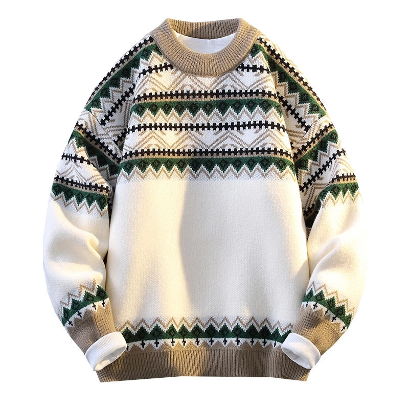 Native Art Knitwear O-Neck Sweater , - Streetwear Sweater - Slick Street