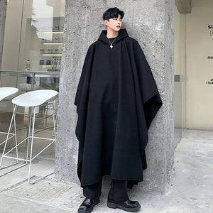 D1 Long Cape Cloak , - Streetwear Coat - Slick Street