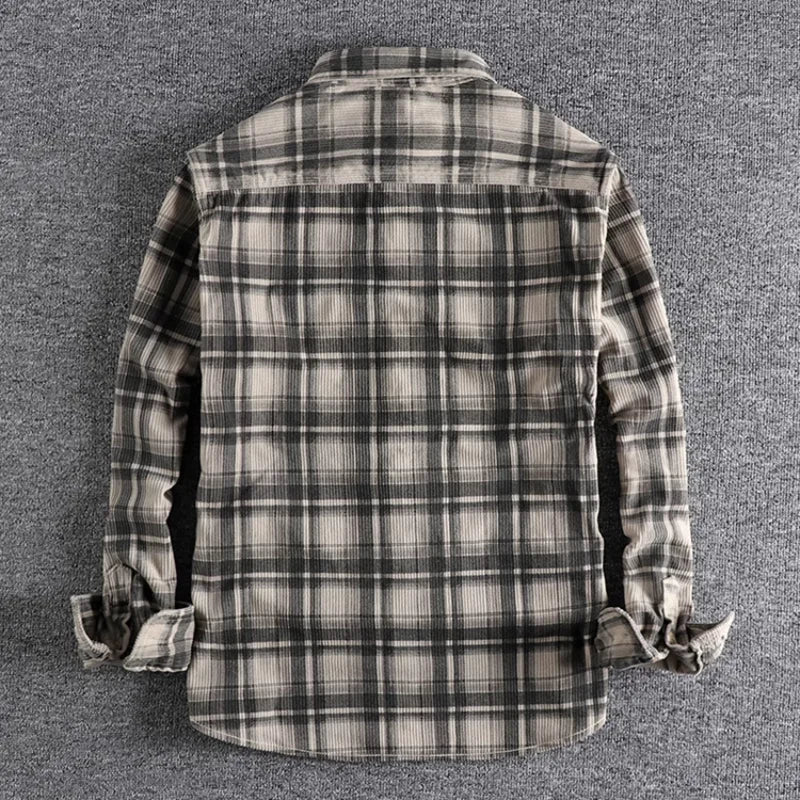 Plaid Chore Long Sleeve Shirt , - Streetwear Shirt - Slick Street