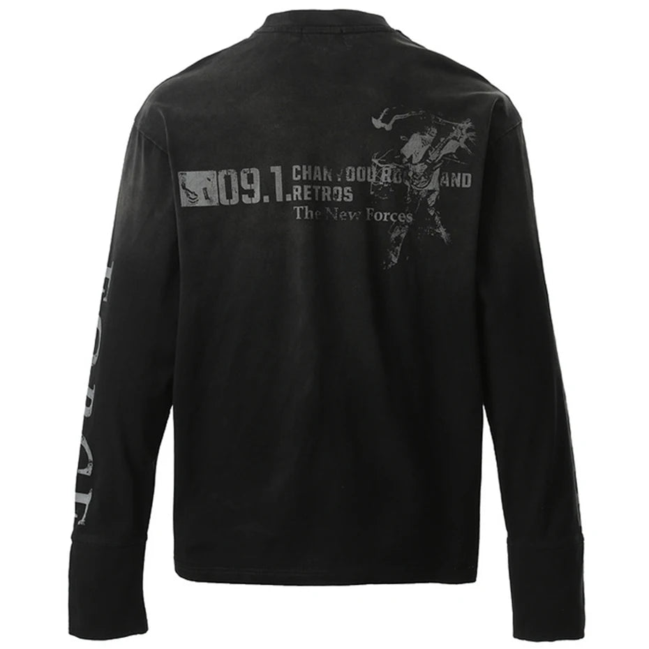 Force 09 Graphic Long Sleeve Tee , - Streetwear T-Shirt - Slick Street