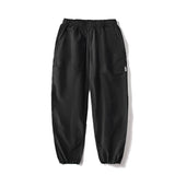 Straight Cut Nylon Loose Joggers Black, XS - Streetwear Pants - Slick Street