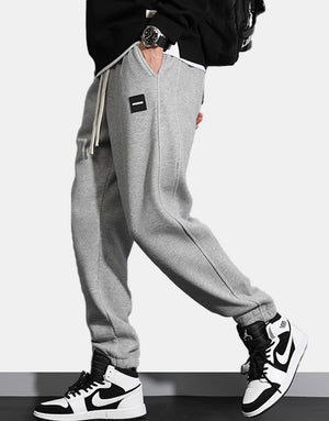 Plain Cotton Cuffed Ankle Joggers ,  - Streetwear Pants - Slick Street