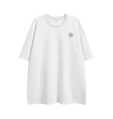 Chinese Letter Pattern Loose T-Shirt White, XS - Streetwear T-Shirts - Slick Street