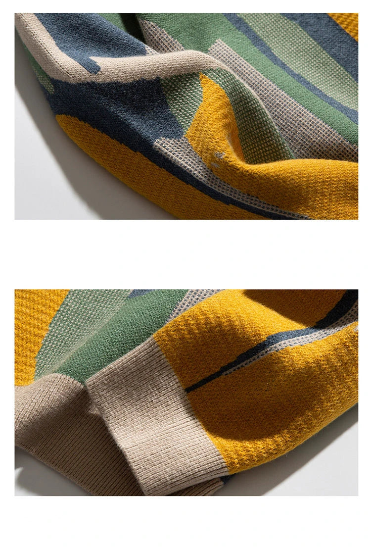 Moonnight Cat Abstract Crew Neck Sweater ,  - Streetwear Sweater - Slick Street