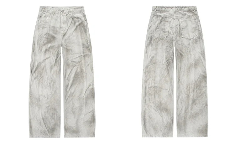 【QUALISARTIFPEREO】DIRTY BAGGY PANTS Distressed Dirty White Baggy Pants – Slick Street