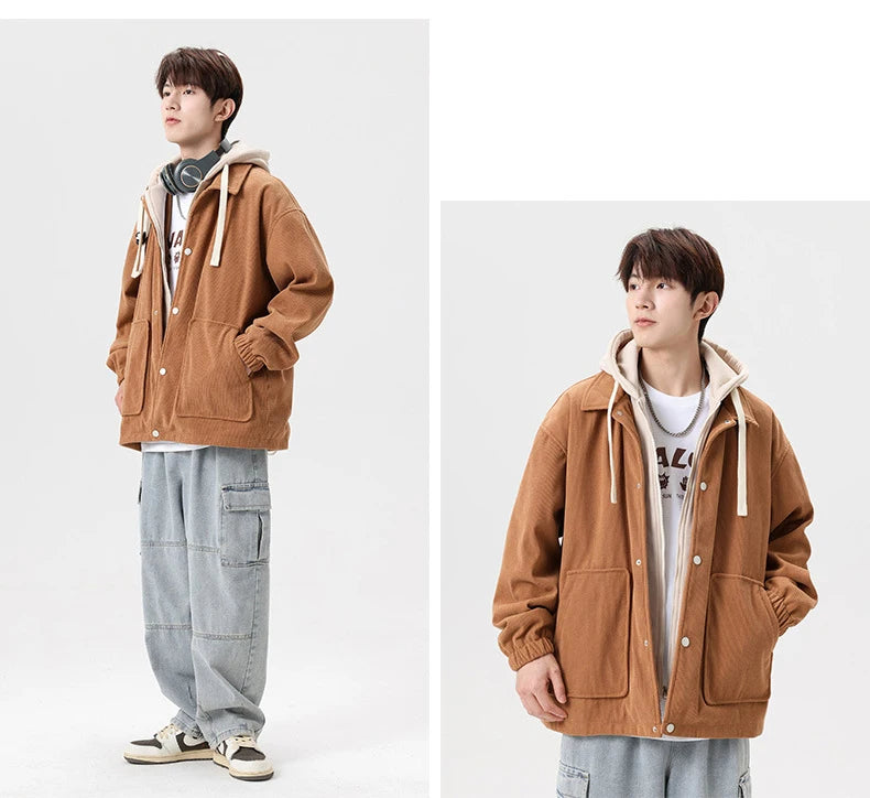 ★DIMITRI BLACK★ 2WAY Essential Corduroy Hood Zip-up Brown Sfa4a8b04e3e34dbc931a8b1e5cff6