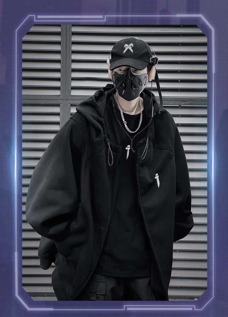 Alien 'i' Techwear Hoodie ,  - Streetwear Hoodie - Slick Street