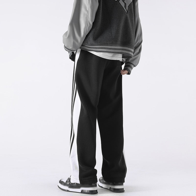 Three Bar Code Side Stripe Track Pants ,  - Streetwear Pants - Slick Street