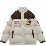 Campblue Narrator Star Patchwork Jacket Beige, S - Streetwear Jacket - Slick Street