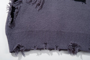 Skull Star Knitted Sweatshirt , - Streetwear Sweatshirts - Slick Street