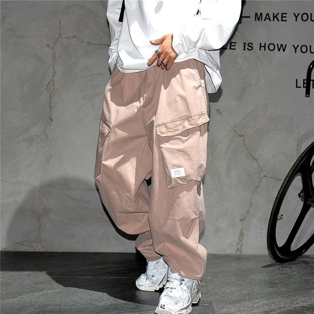 Ankle Length Baggy Cargo Pants , - Streetwear Pants - Slick Street