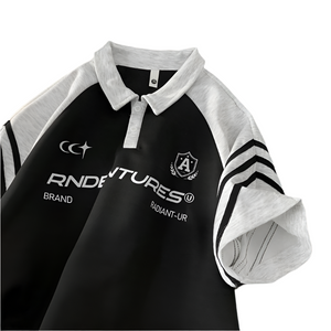 RADIANT-UR Contrast Color Polo T-Shirt , - Streetwear T-Shirts - Slick Street