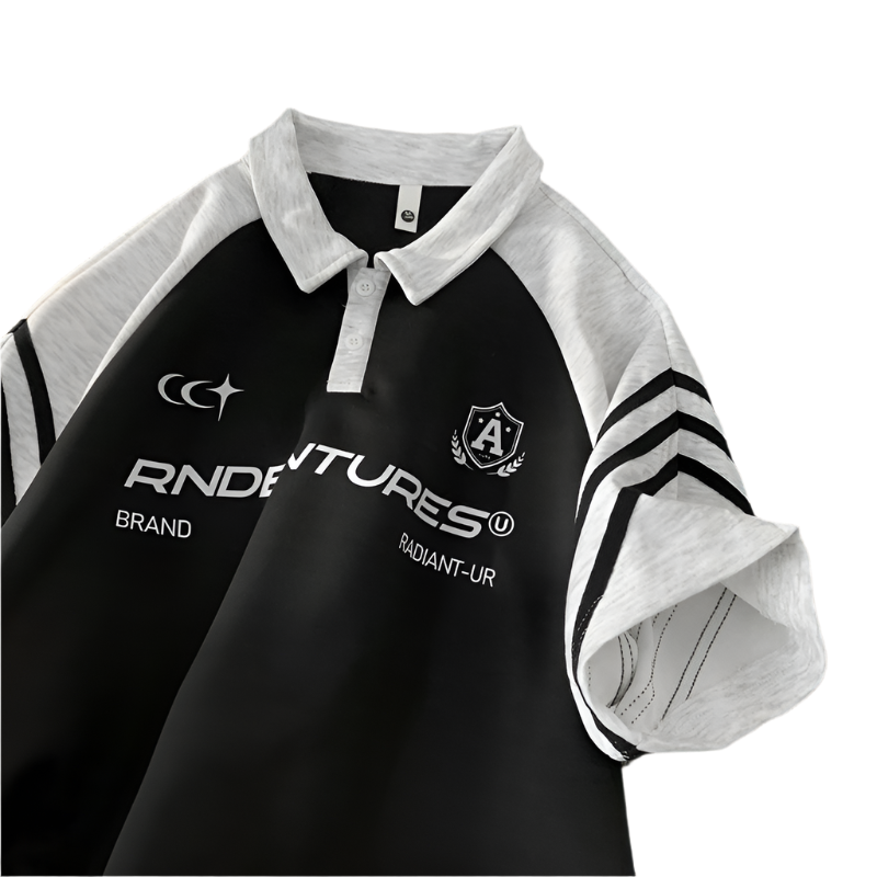 RADIANT-UR Contrast Color Polo T-Shirt , - Streetwear T-Shirt - Slick Street