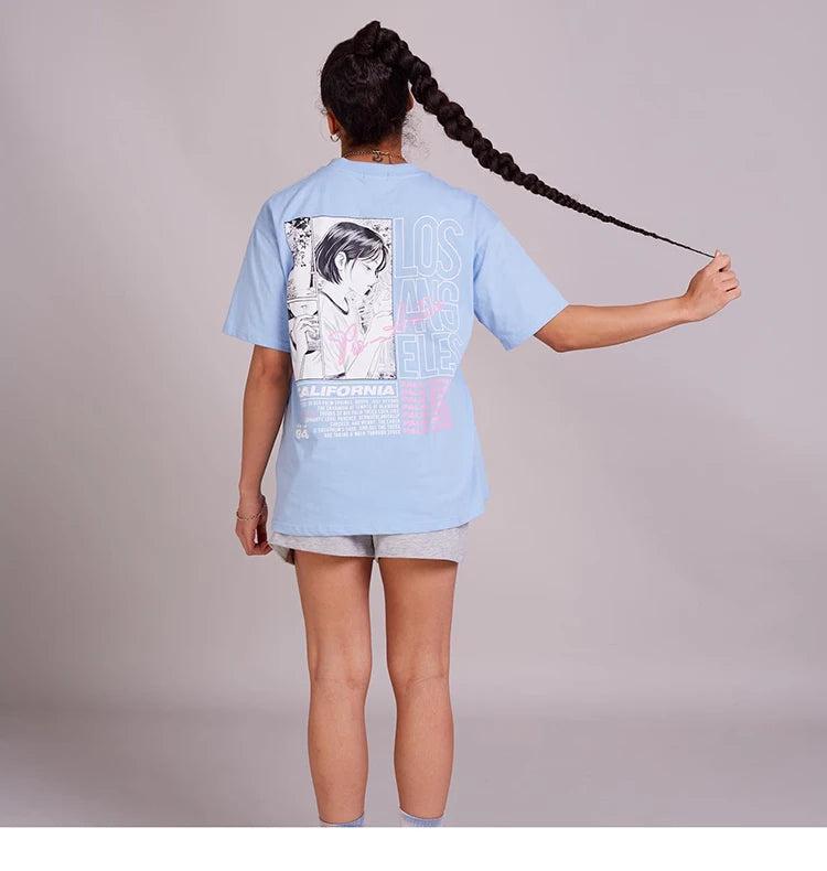 Adventures Anime Smoking Girl T-Shirt , - Streetwear T-Shirts - Slick Street