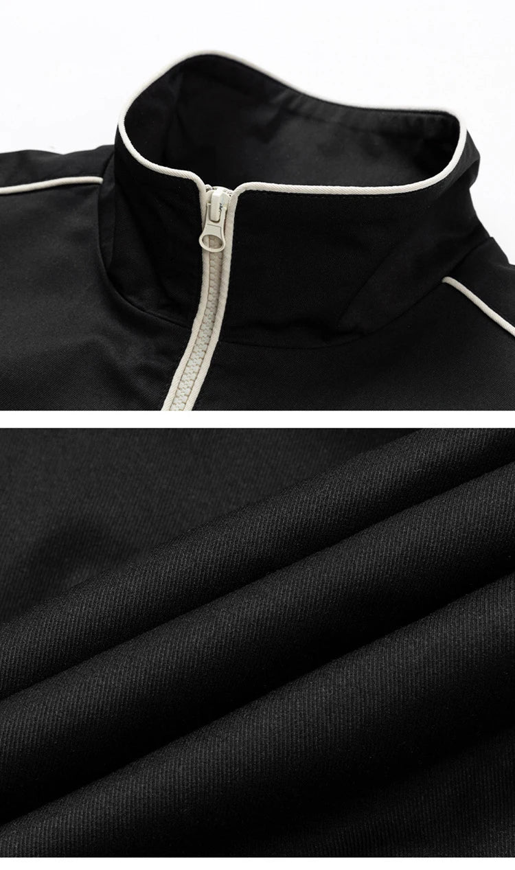 Striped White Lining With Rib sleeve Style Jacket ,  - Streetwear Jacket - Slick Street