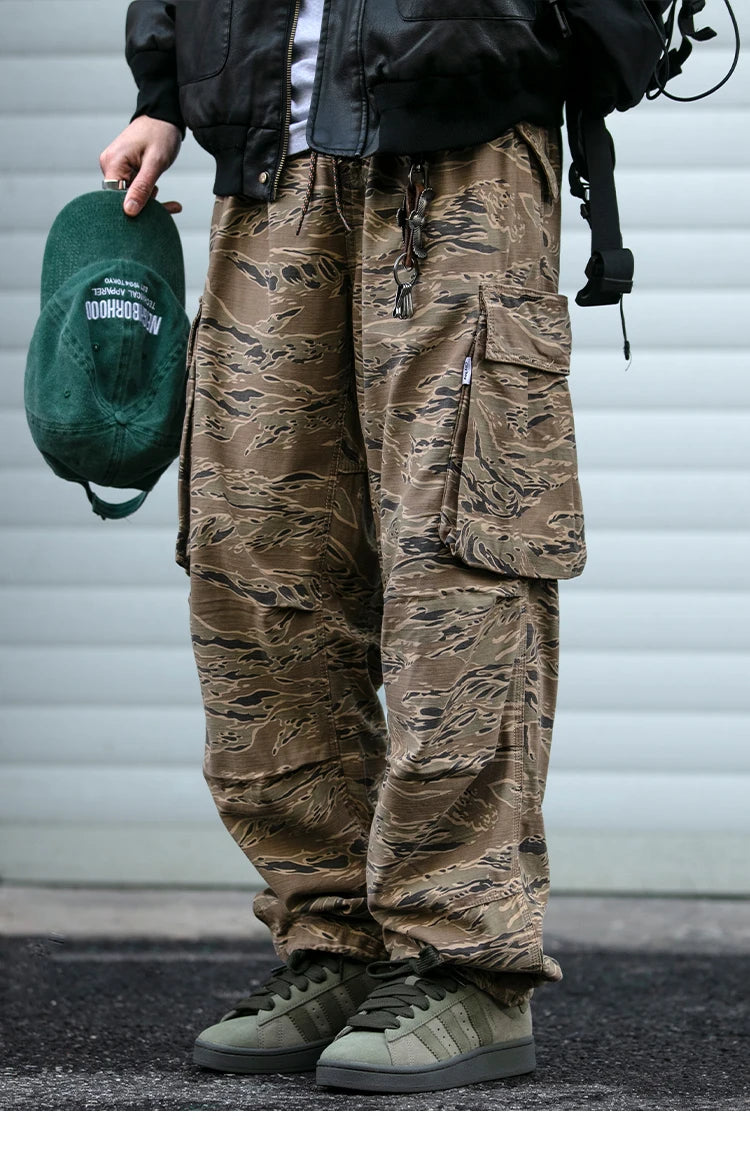 Camouflage Art Craft Cargo Pants , - Streetwear Pants - Slick Street