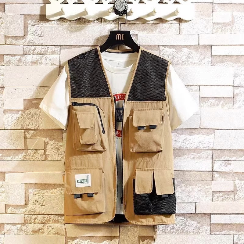 GIVNECHY Tactical Net Style Double T-Shirt Khaki, XXS - Streetwear T-Shirt - Slick Street