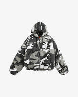 Disruptive Camouflage Elastic Waist Jacket Black, M - Streetwear Jacket - Slick Street