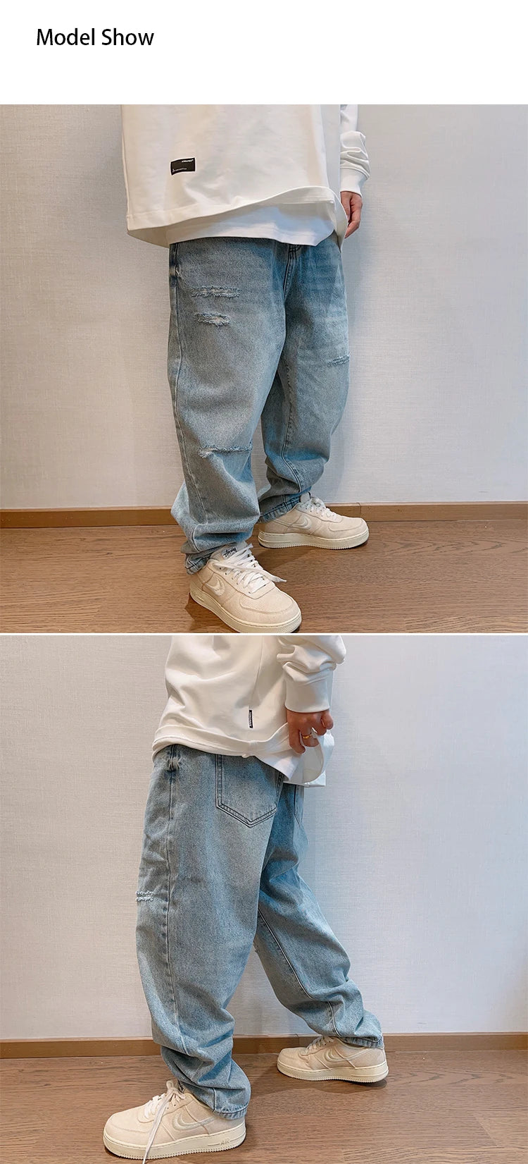 Denim Ripped Coin Pocket Jeans , - Streetwear Jeans - Slick Street