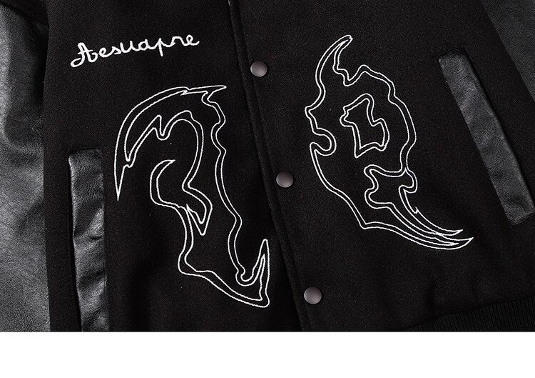 AESUAPRE Variant Symbol Button Up Jacket ,  - Streetwear Jacket - Slick Street