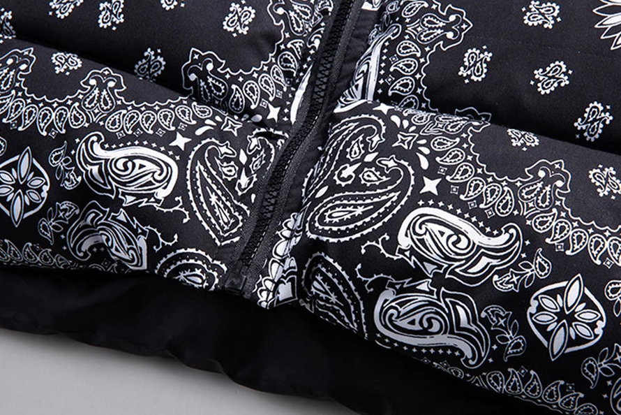 Paisley Padded Gilet , - Streetwear Vest - Slick Street