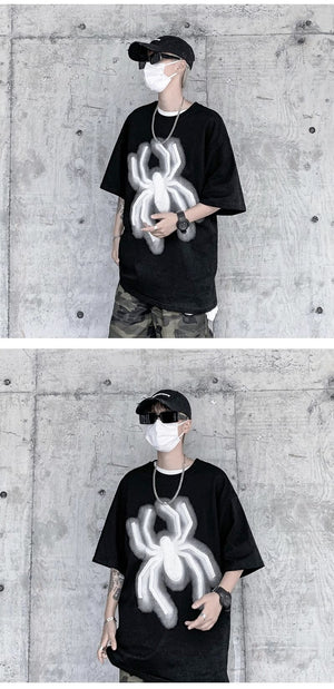 Wolf Spider 3D Crewneck T-Shirt , - Streetwear T-Shirts - Slick Street