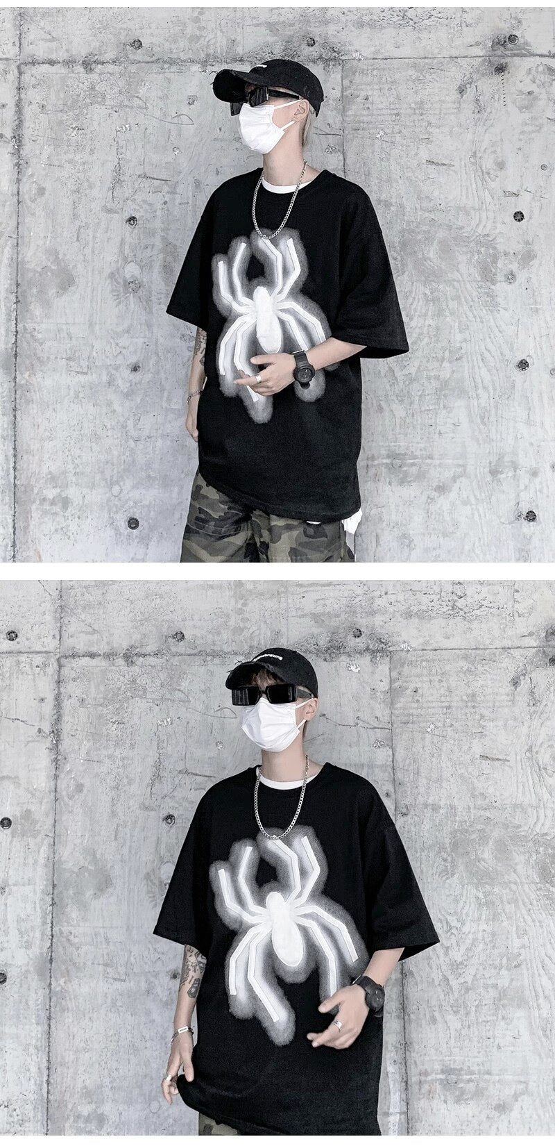 Wolf Spider 3D Crewneck T-Shirt , - Streetwear T-Shirts - Slick Street