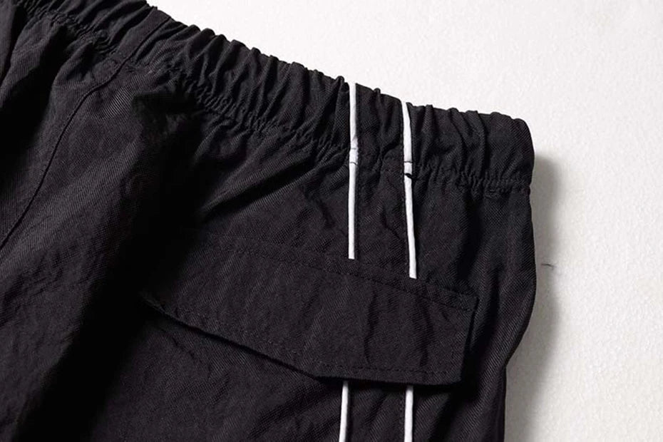 Baggy Stripe Cargo Joggers , - Streetwear - Slick Street