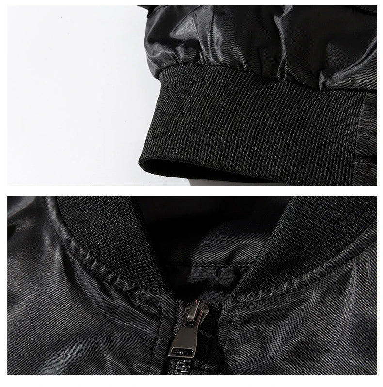 Retro Letter Embroidered Elastic Waist Jacket ,  - Streetwear Jacket - Slick Street