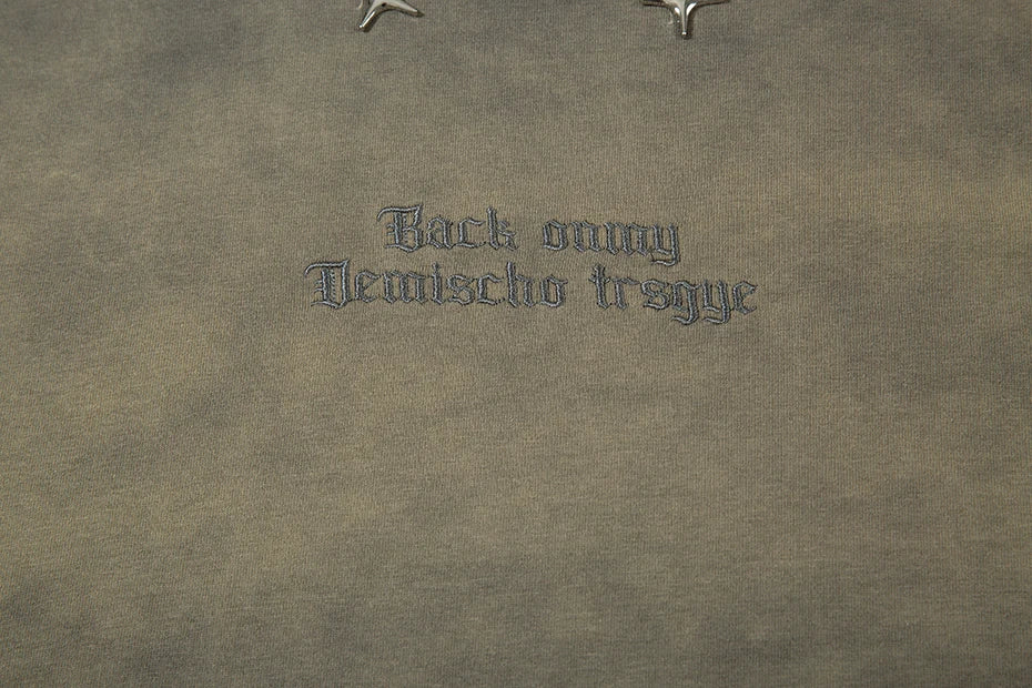 Tie-Die Metal Star Ripped T-Shirt , - Streetwear T-Shirts - Slick Street