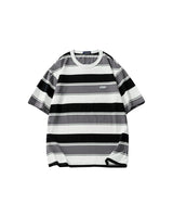 SQ2 Multi Striped Color Loose T-Shirt Grey, S - Streetwear T-Shirt - Slick Street