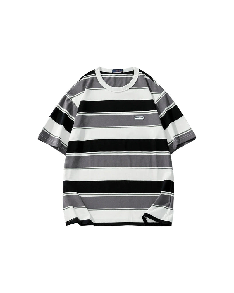 SQ2 Multi Striped Color Loose T-Shirt