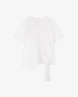Kaju Long Bottom T-Shirt White, XXS - Streetwear T-Shirts - Slick Street