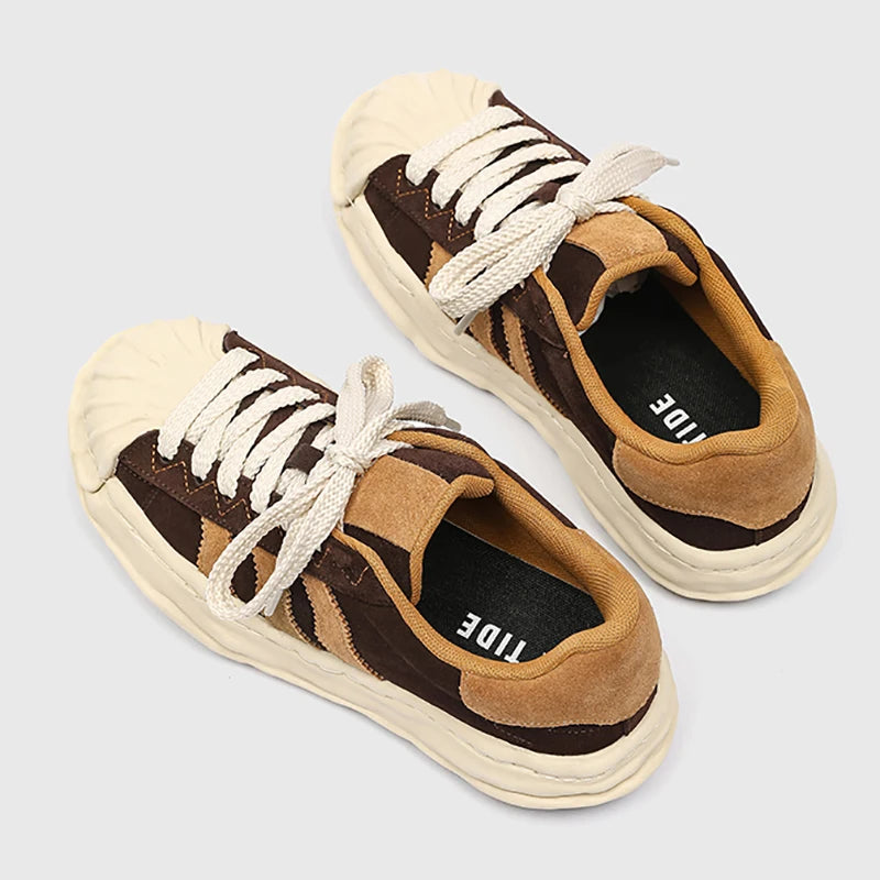 SP1 Striped Board Sneakers , - Streetwear Shoes - Slick Street